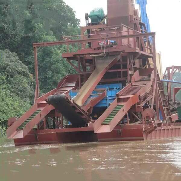 Alluvial Gold Dredger With Chute